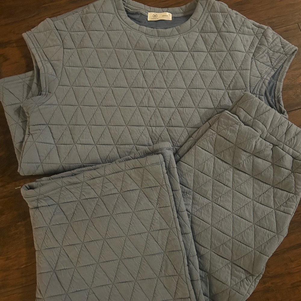 Quilted Blue women’s lounge set